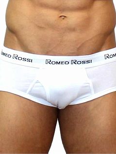 Набор брифов на пришивной резинке (3шт) (серого белого черного) цвета Romeo Rossi RT366-0123